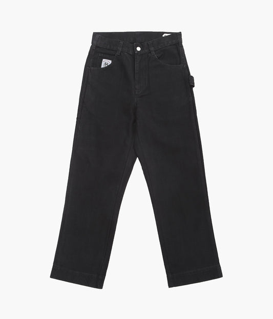 BODE ''EMBROIDERED DENIM KNOLLY BROOK TROUSERS'' (BLACK)