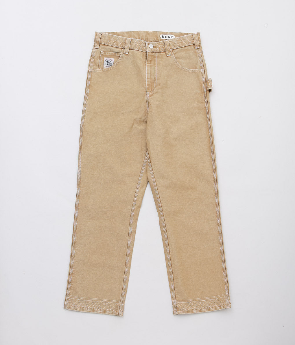 BODE ''EMBROIDERED KNOLLY BROOK TROUSERS'' (BROWN)