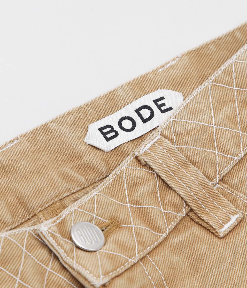 BODE ''EMBROIDERED KNOLLY BROOK TROUSERS'' (BROWN)