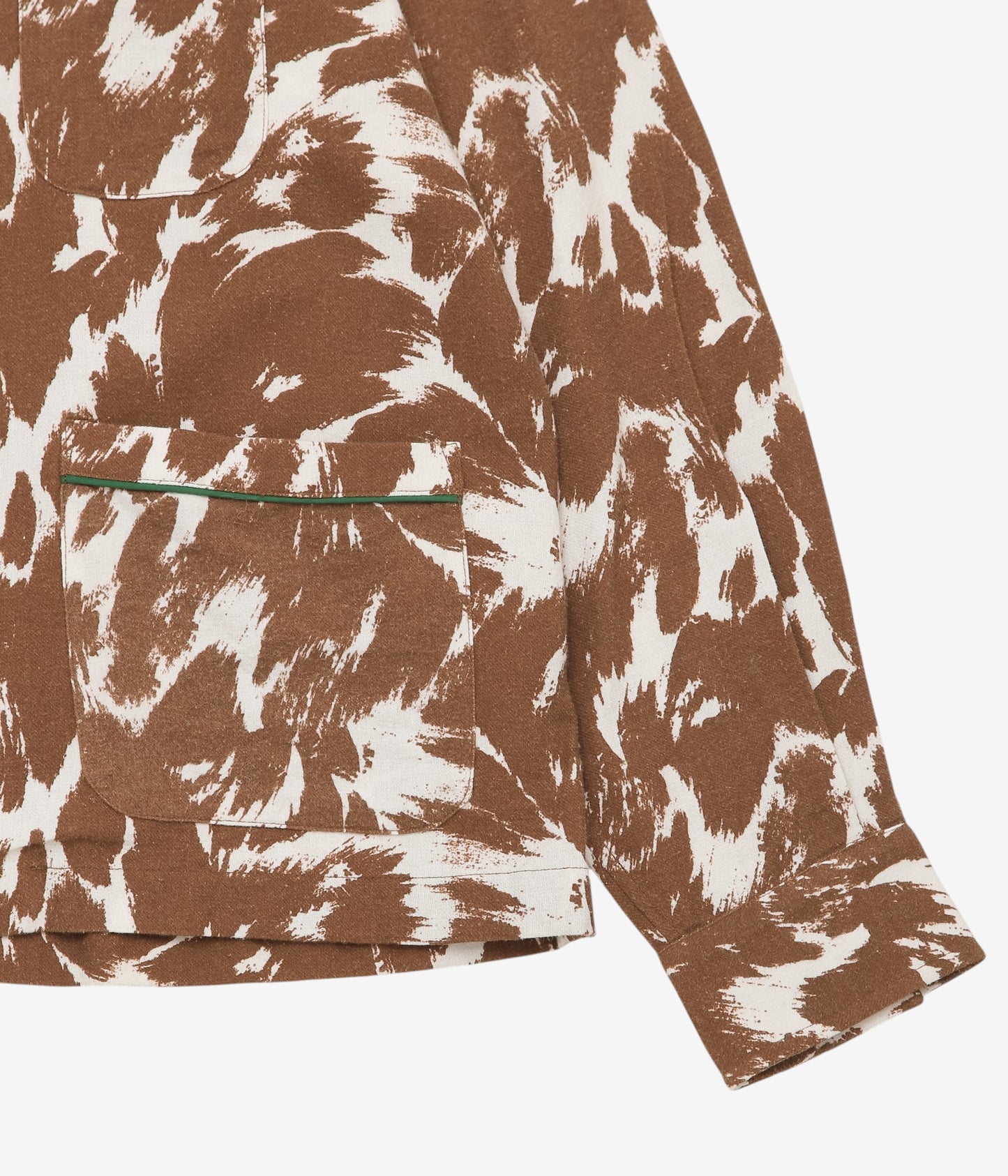 BODE "FLANNEL COW PRINT LONG SLEEVE SHIRT" (BROWN CREAM)