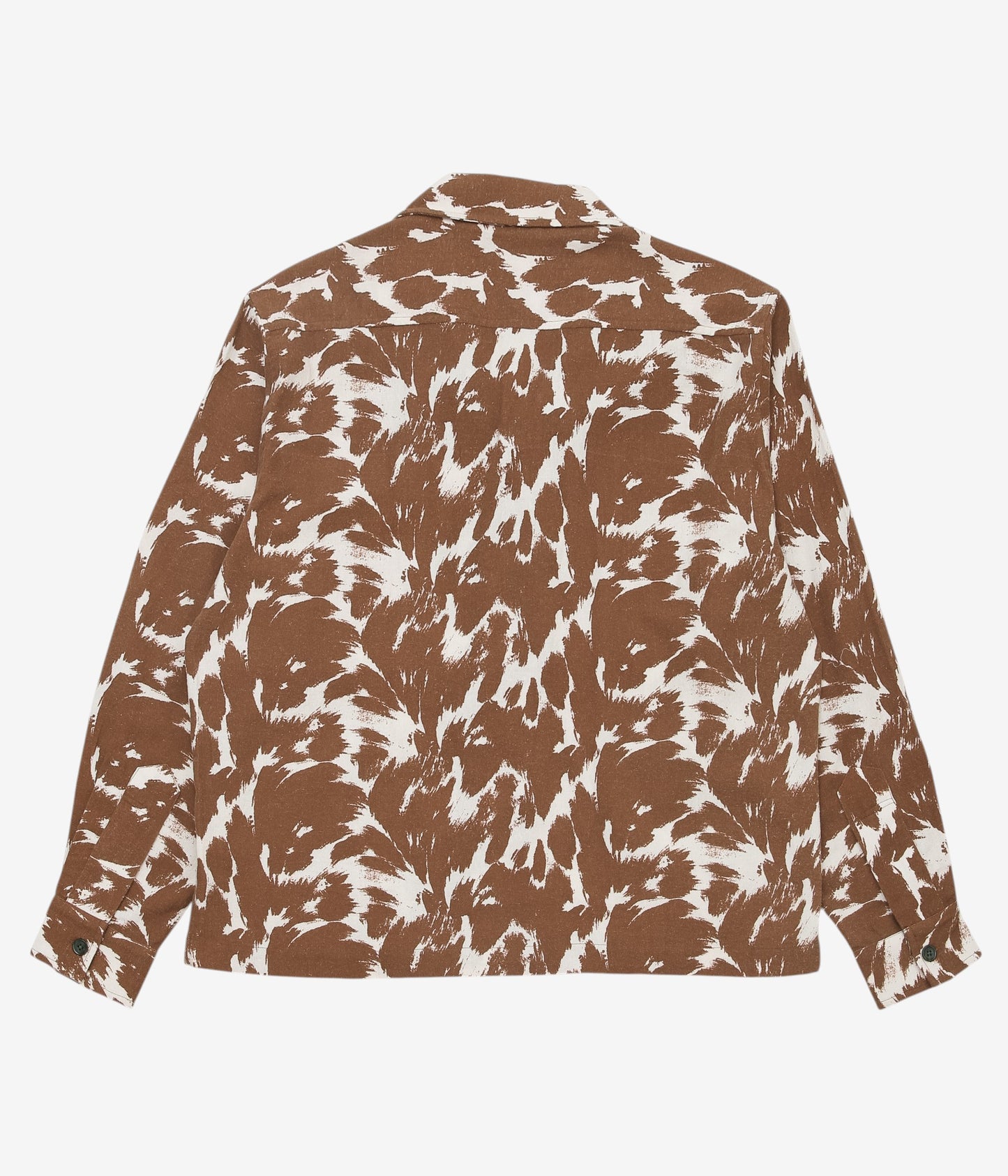 BODE "FLANNEL COW PRINT LONG SLEEVE SHIRT" (BROWN CREAM)