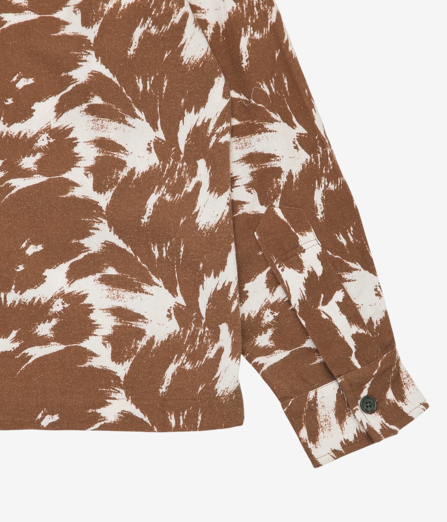 BODE "FLANNEL COW PRINT LONG SLEEVE SHIRT" (BROWN CREAM)