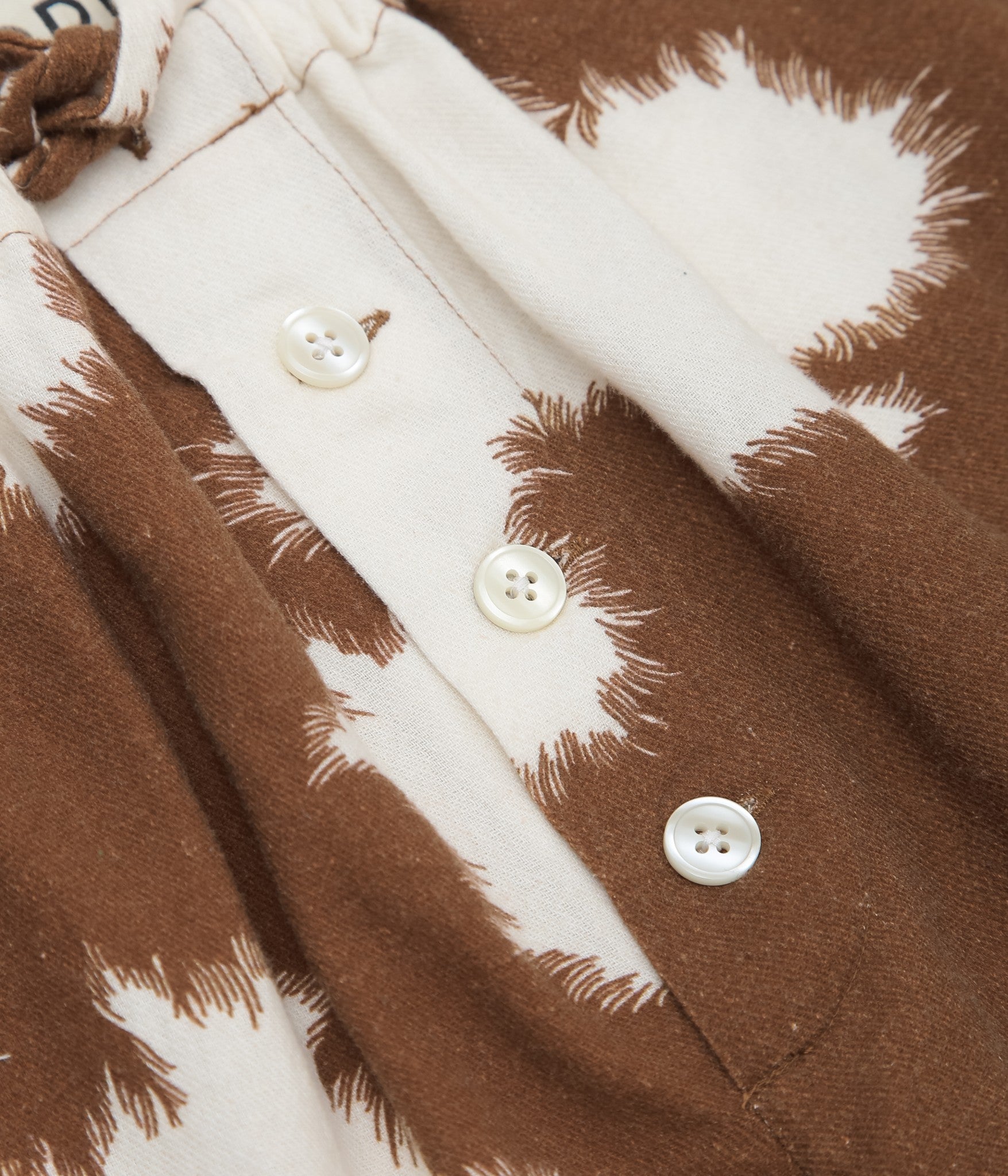 BODE ''FLANNEL COW PRINT PAJAMA PANTS'' (BROWN CREAM) – THE STORE