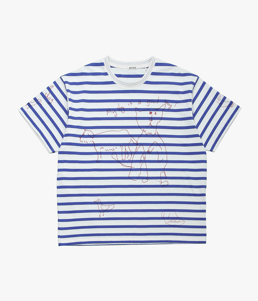 BODE ''MARGATE TEE'' (BLUE MULTI)