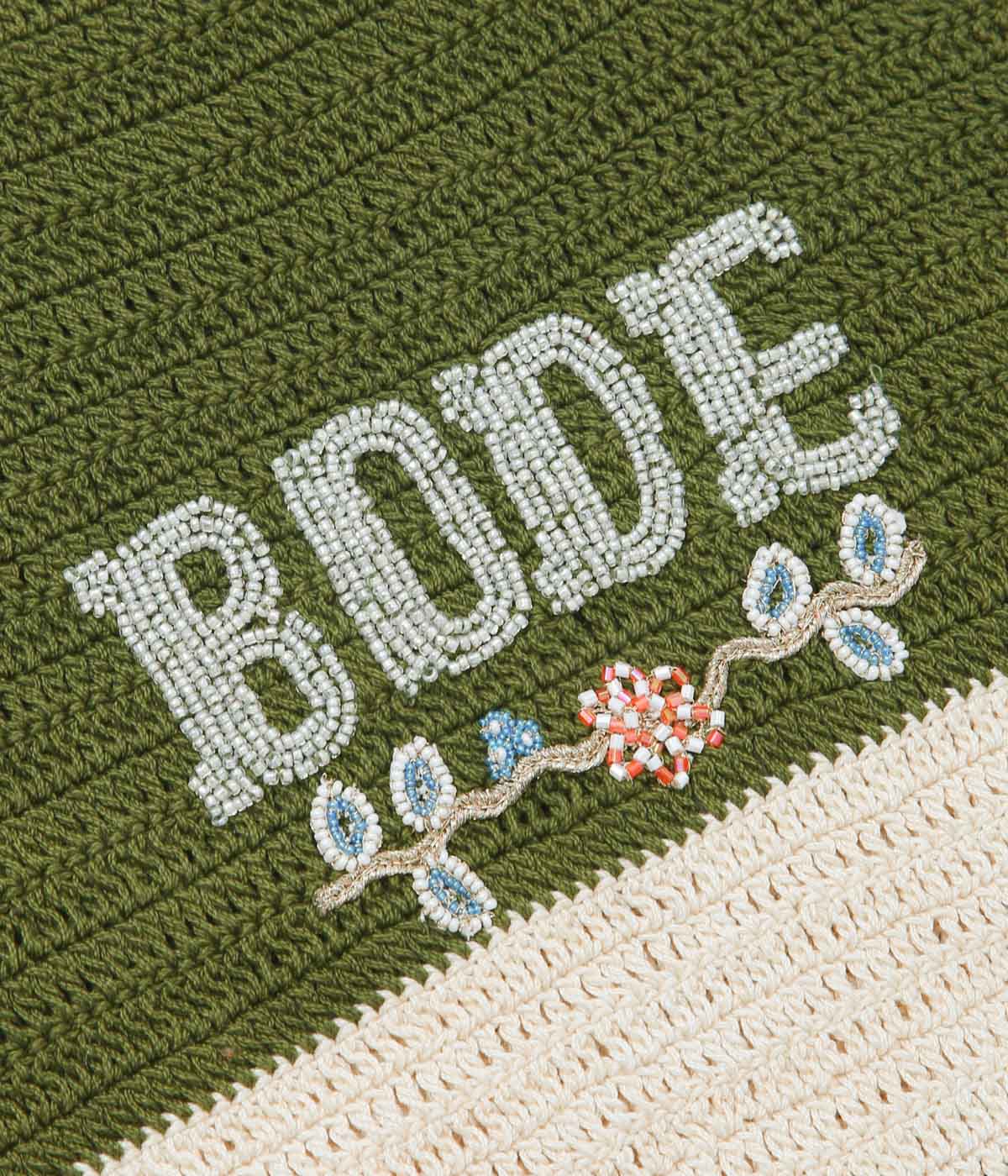 BODE ''MARSH CROCHET TOTE'' (GREEN CREAM)