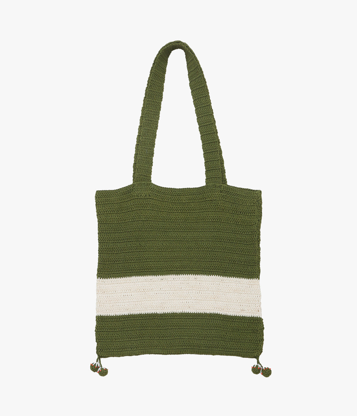BODE ''MARSH CROCHET TOTE'' (GREEN CREAM)