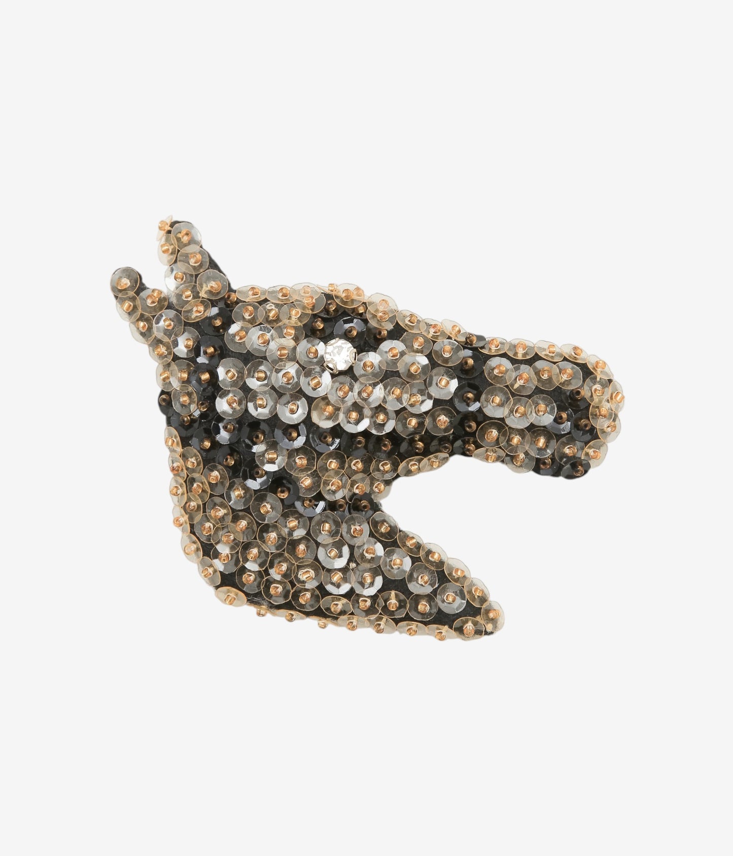 BODE 'SEQUIN PONY BROOCH' (브라운)