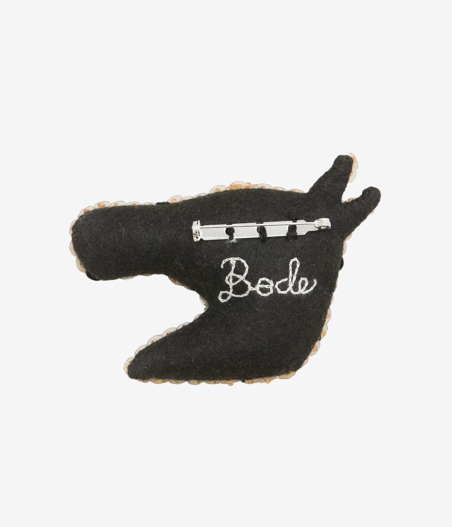 BODE 'SEQUIN PONY BROOCH' (브라운)