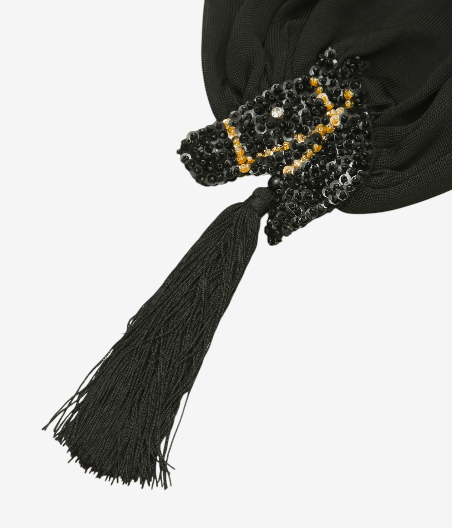 BODE "SEQUIN PONY SCARF" (BLACK)