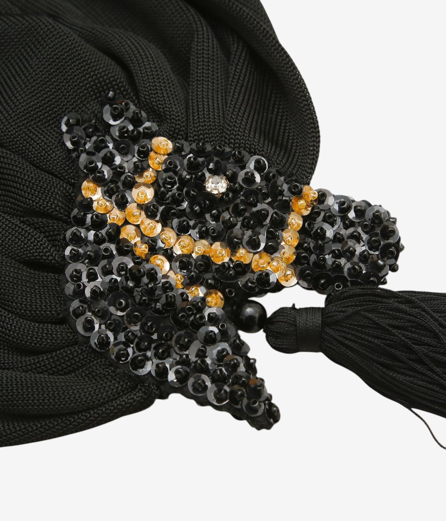 BODE "SEQUIN PONY SCARF" (BLACK)