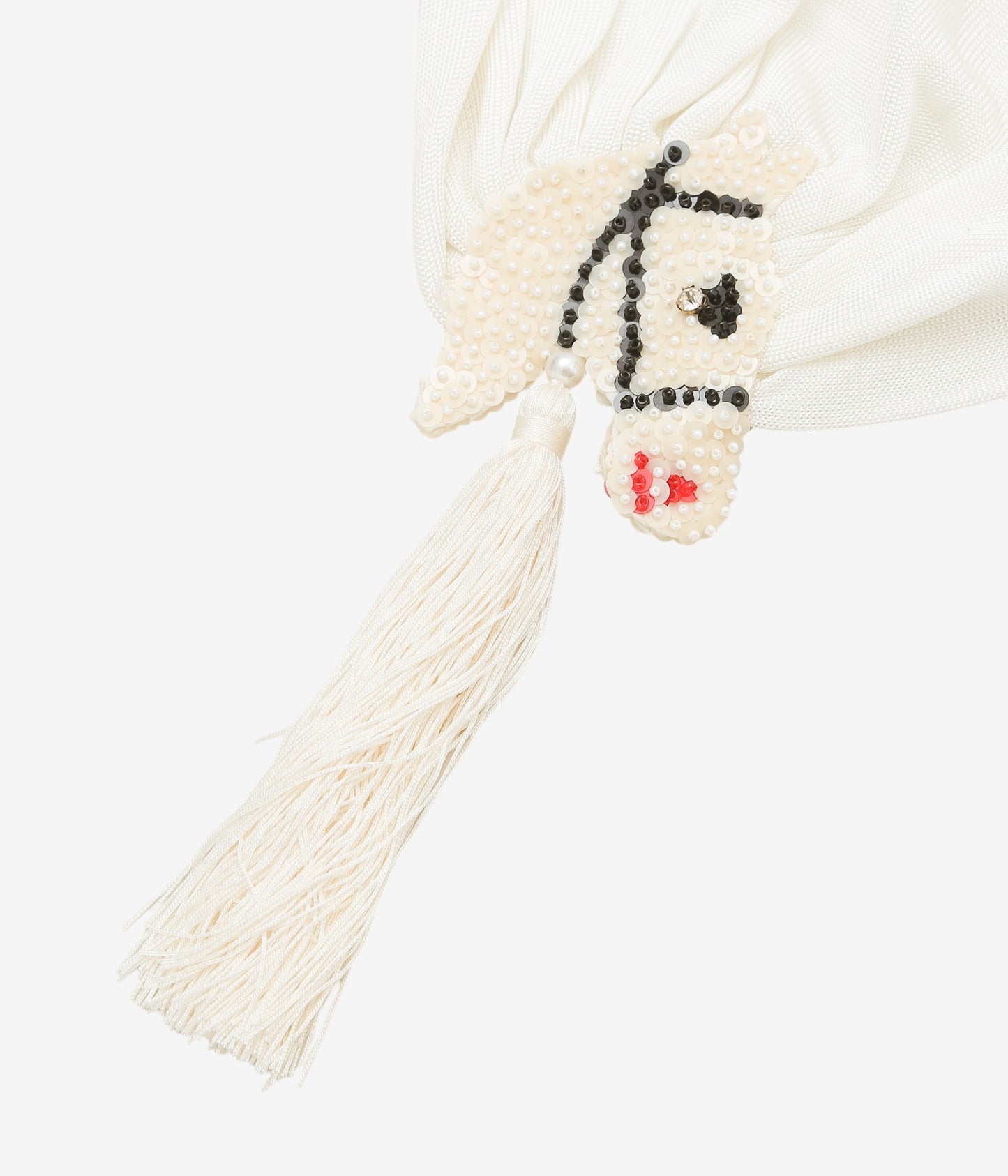 BODE 'SEQUIN PONY SCARF' (크림)