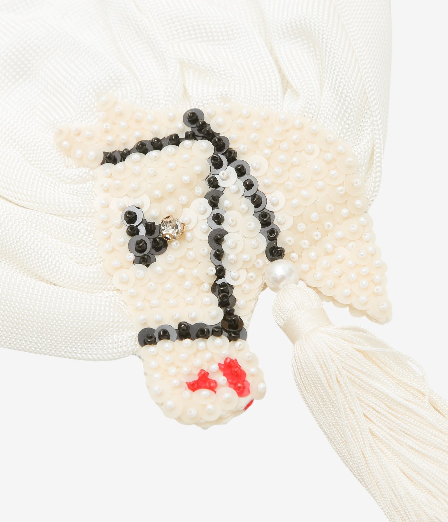 BODE 'SEQUIN PONY SCARF' (크림)