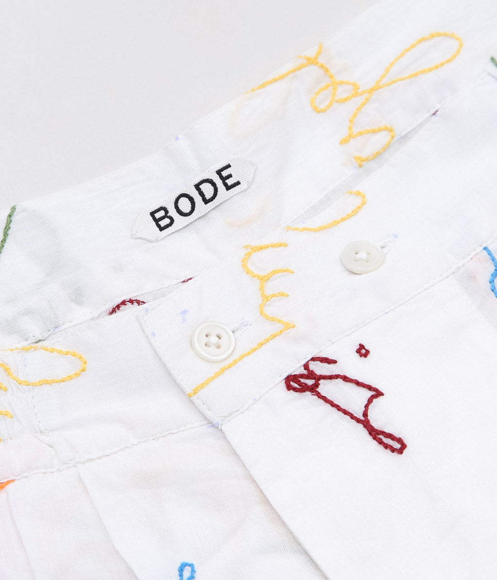 BODE ''SIGNATURE SCRAWL BOXERS'' (WHITE MULTI)