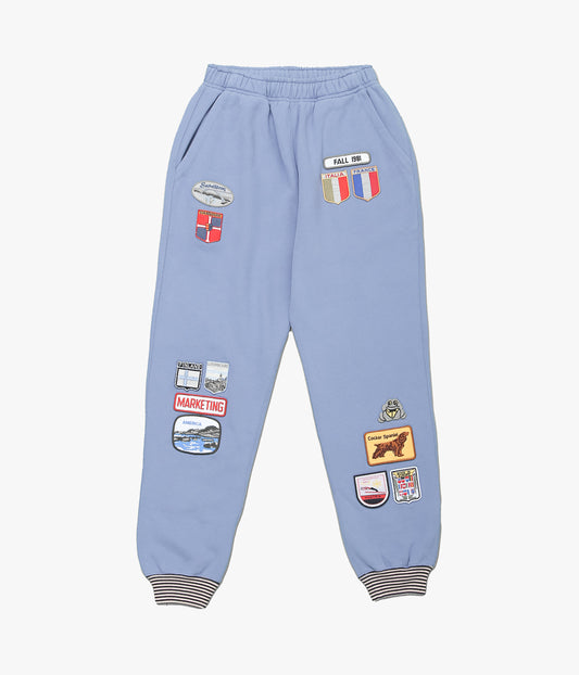 BODE ''WARMUP PATCH JOGGERS'' (BLUE GREY)