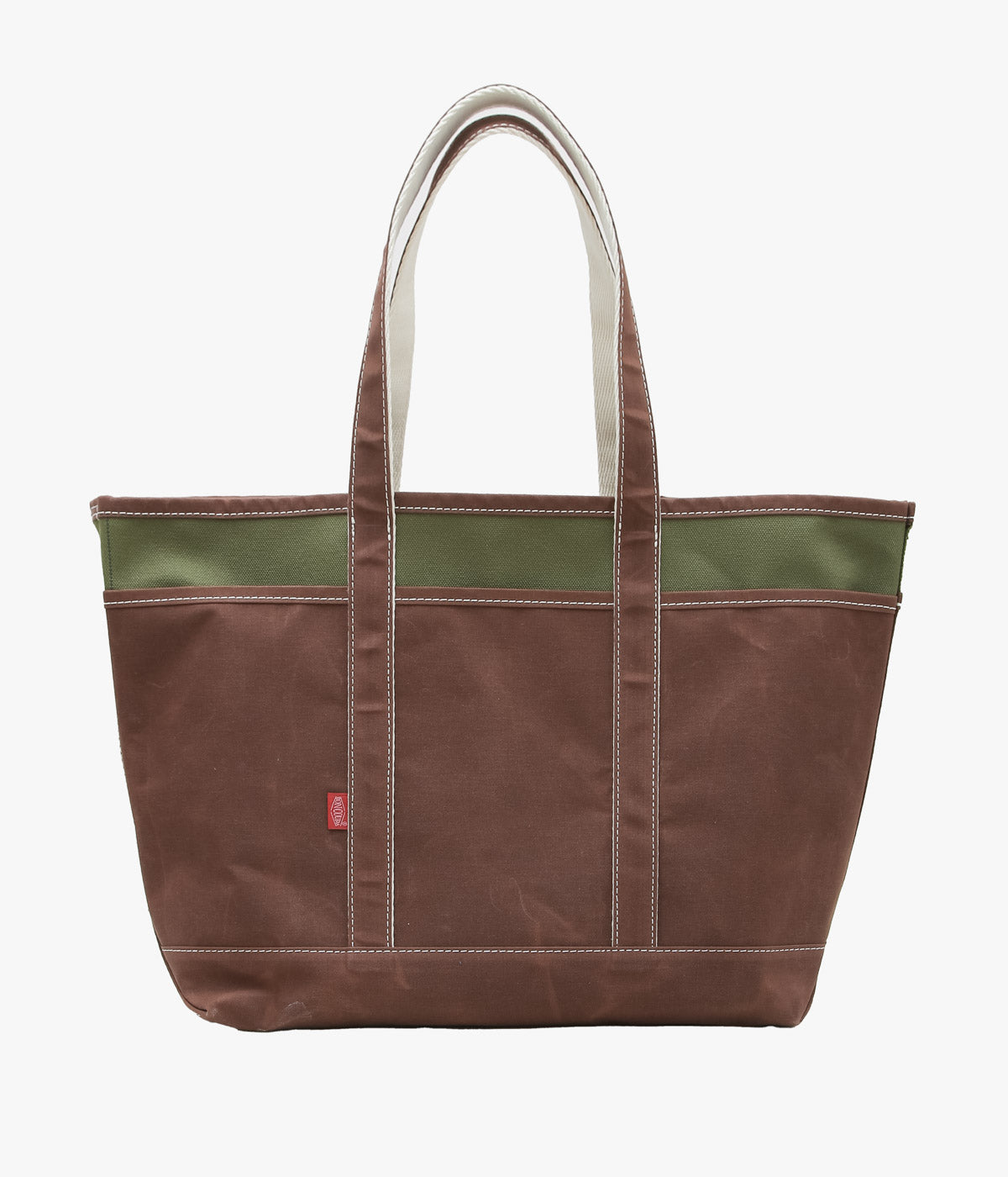 BONCOURA ''POCKET BOAT TOTE'' (ARMY OLIVE DUCK×PARAFFIN BROWN DUCK)