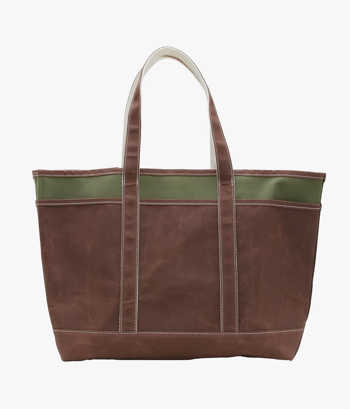 BONCOURA ''POCKET BOAT TOTE'' (ARMY OLIVE DUCK×PARAFFIN BROWN DUCK)