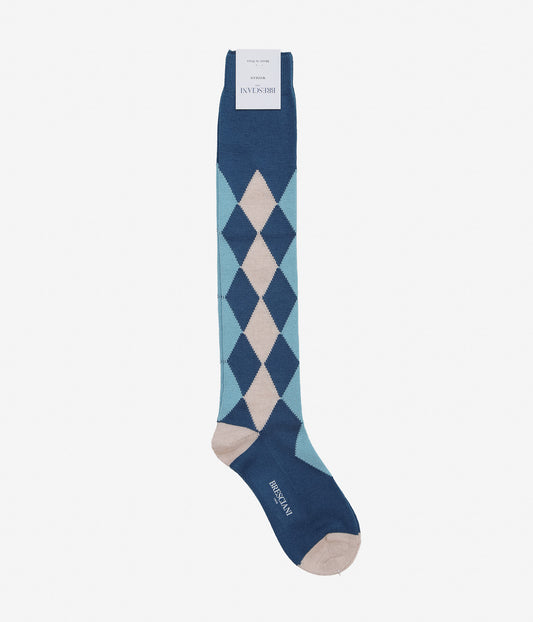 BRESCIANI ''ARGYLE LONG'' (BEIGE X BLUE X LT.BLUE)