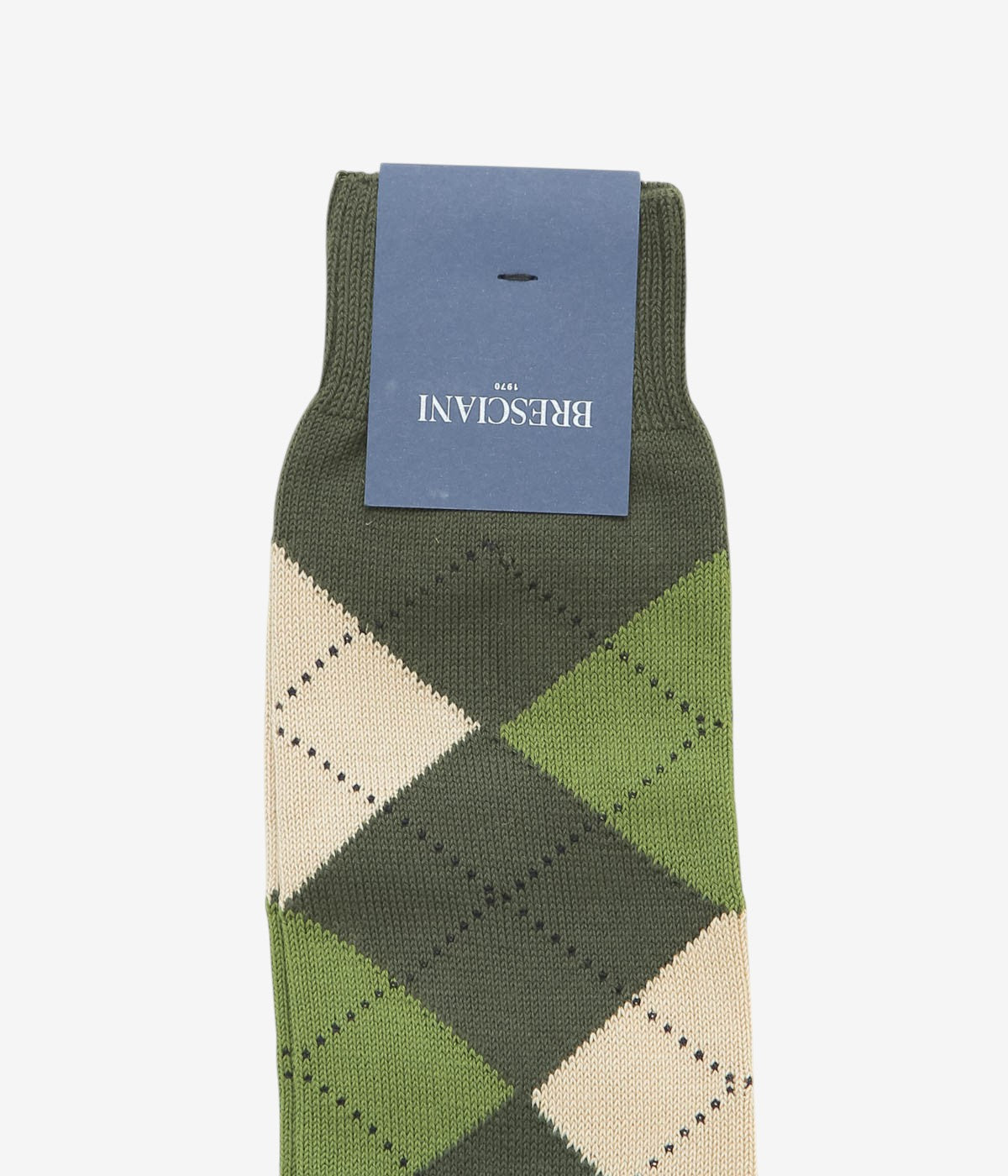 BRESCIANI ''ARGYLE'' (OLIVE/ IVORY/LT.GREEN)