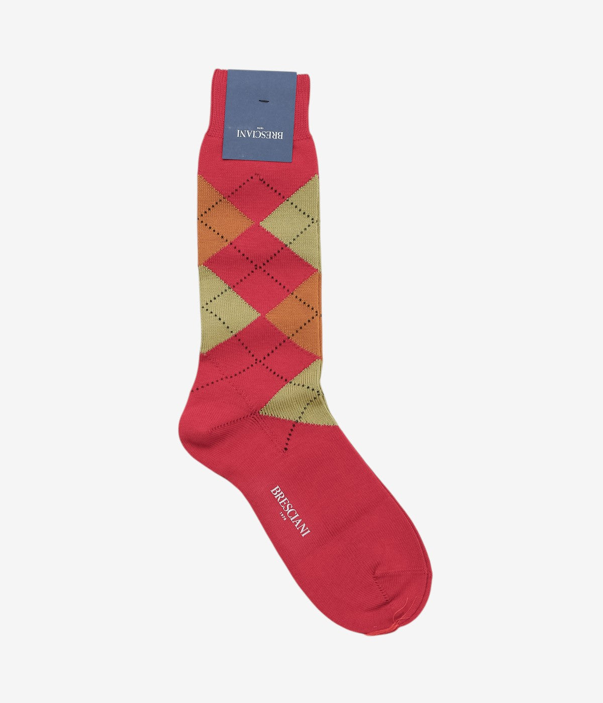 BRESCIANI ''ARGYLE'' (RED/ORANGE/BEIGE)