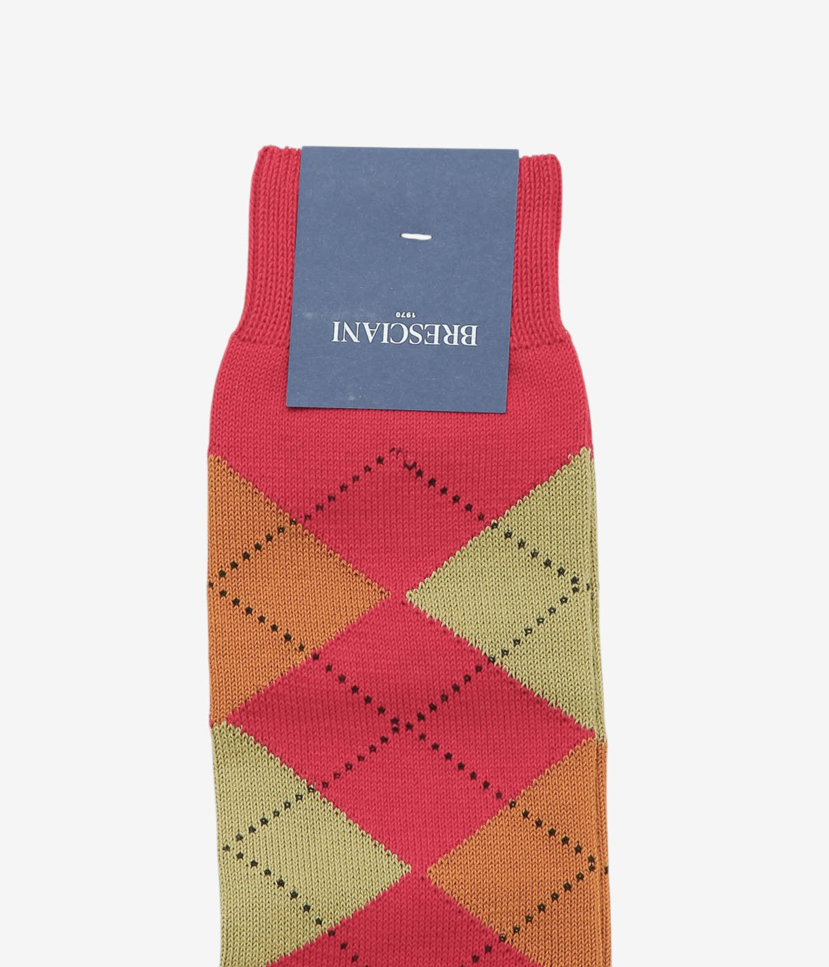 BRESCIANI ''ARGYLE'' (RED/ORANGE/BEIGE)