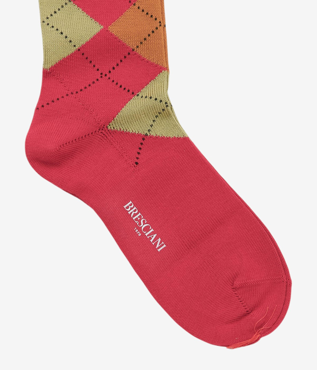 BRESCIANI ''ARGYLE'' (RED/ORANGE/BEIGE)