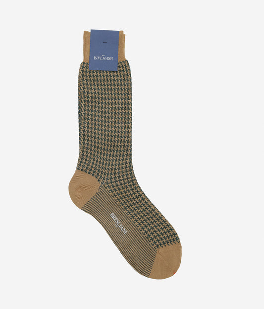 BRESCIANI ''HOUNDSTOOTH'' (BEIGE X GREEN)