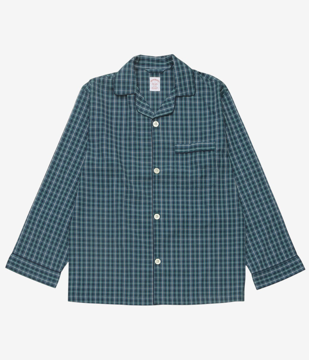 BROOKS BROTHERS ''BLOADCLOTH PAJAMA SET UP'' (GREEN)