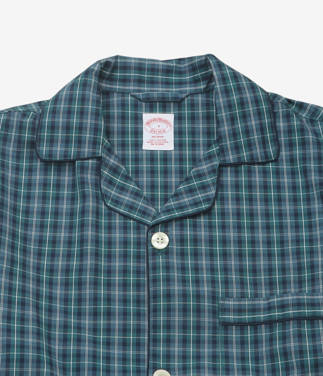 BROOKS BROTHERS ''BLOADCLOTH PAJAMA SET UP'' (GREEN)
