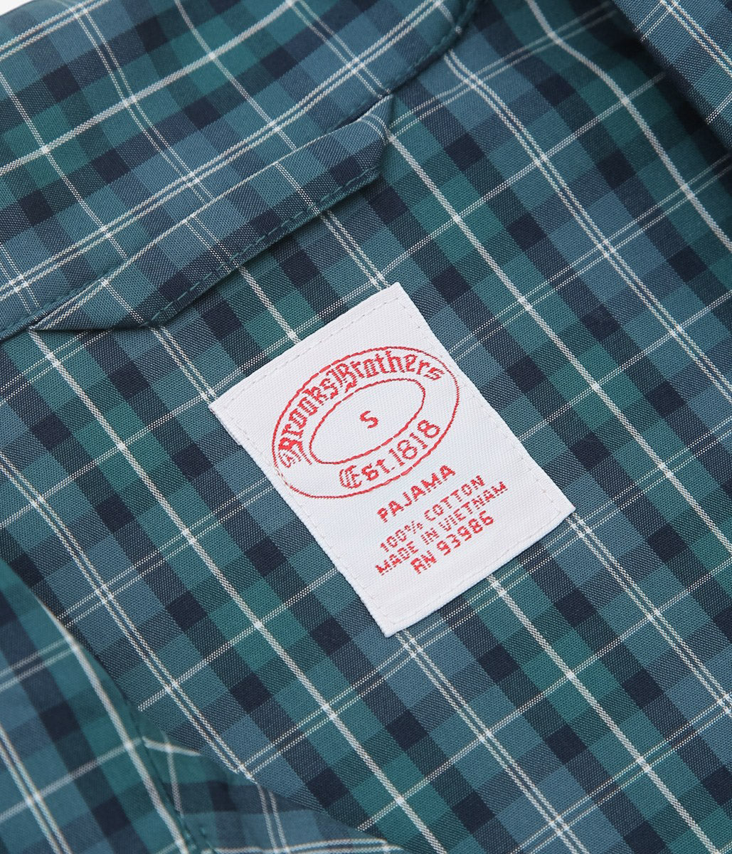 BROOKS BROTHERS ''BLOADCLOTH PAJAMA SET UP'' (GREEN)