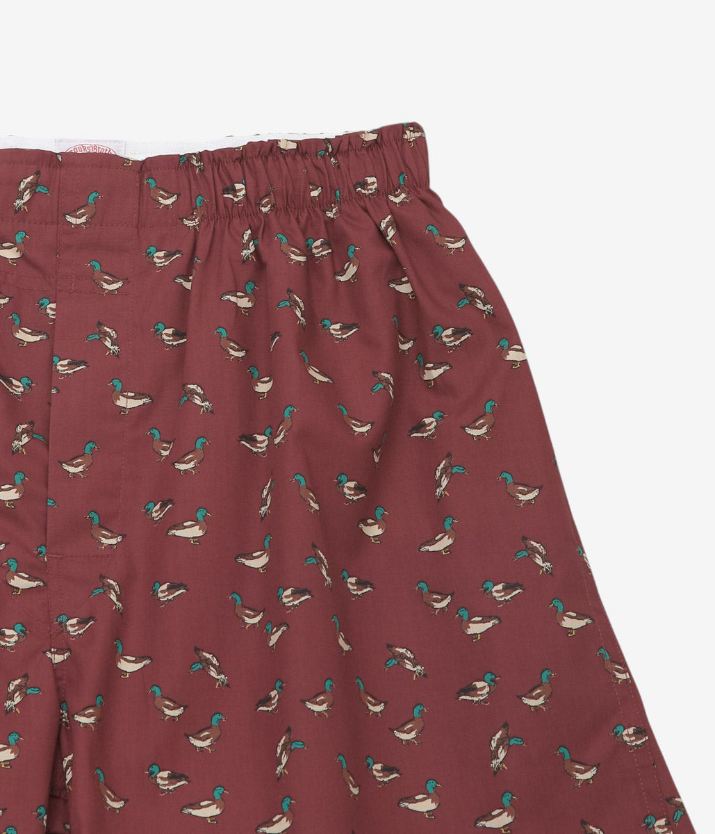 BROOKS BROTHERS ''BOXER SHORTS BLOADCLOTH'' (BURGUNDY/DUCK)