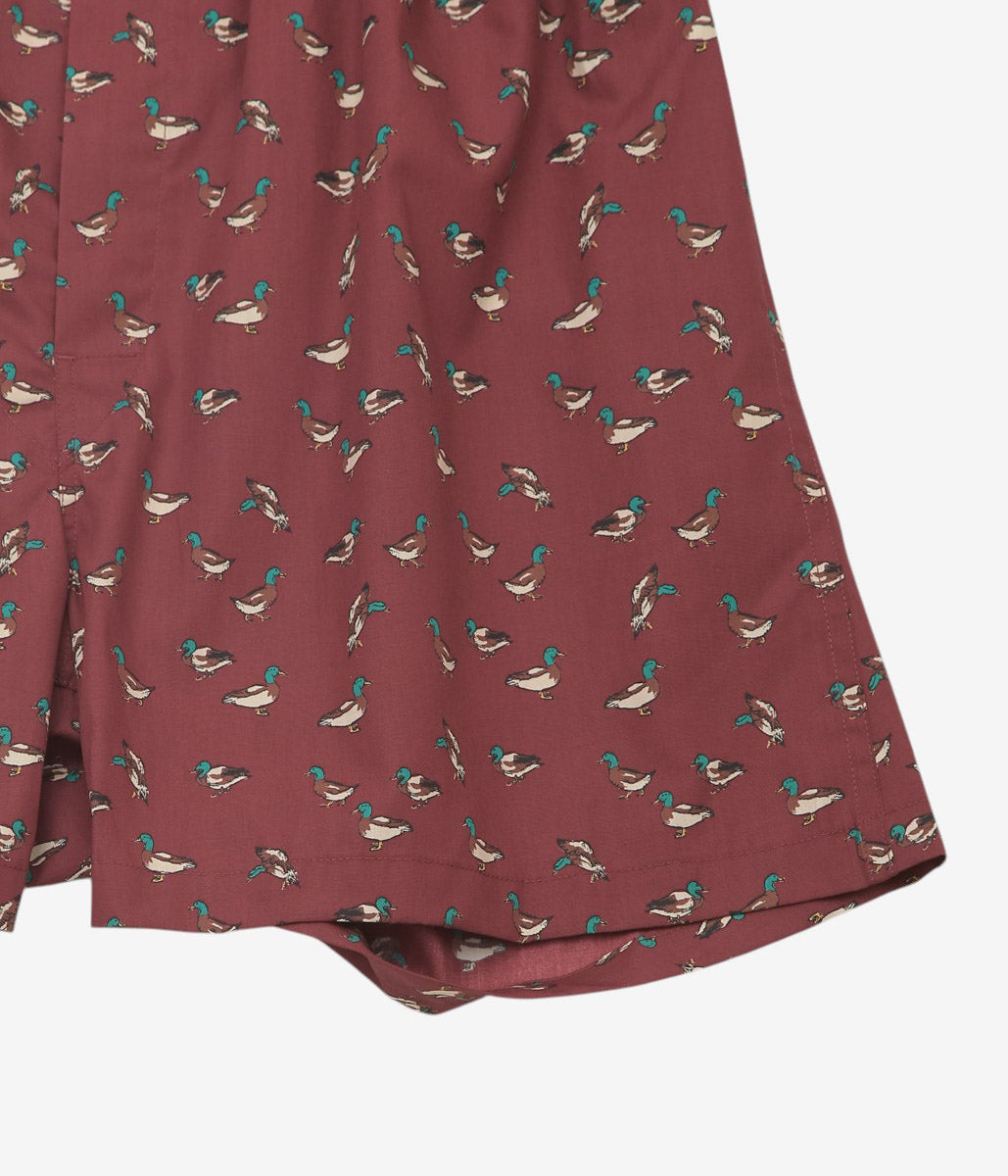 BROOKS BROTHERS ''BOXER SHORTS BLOADCLOTH'' (BURGUNDY/DUCK)