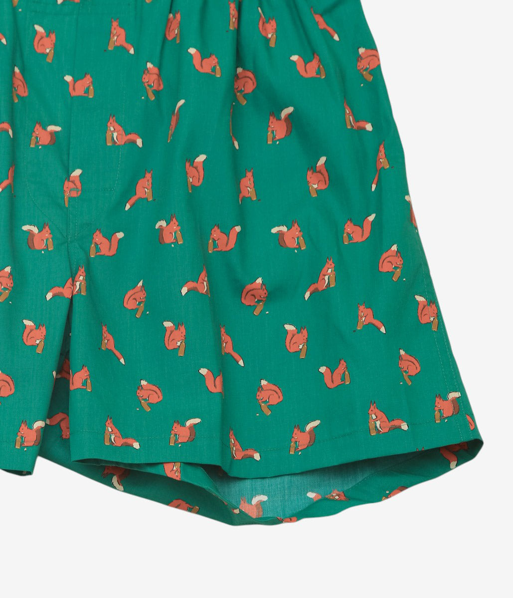 BROOKS BROTHERS ''BOXER SHORTS BLOADCLOTH'' (GREEN/SQUIRREL)