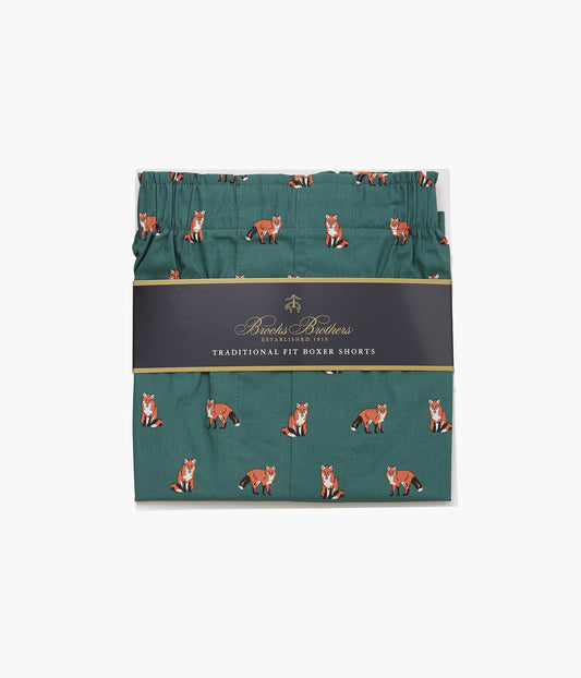 BROOKS BROTHERS ''BOXER SHORTS'' (GREEN FOX)