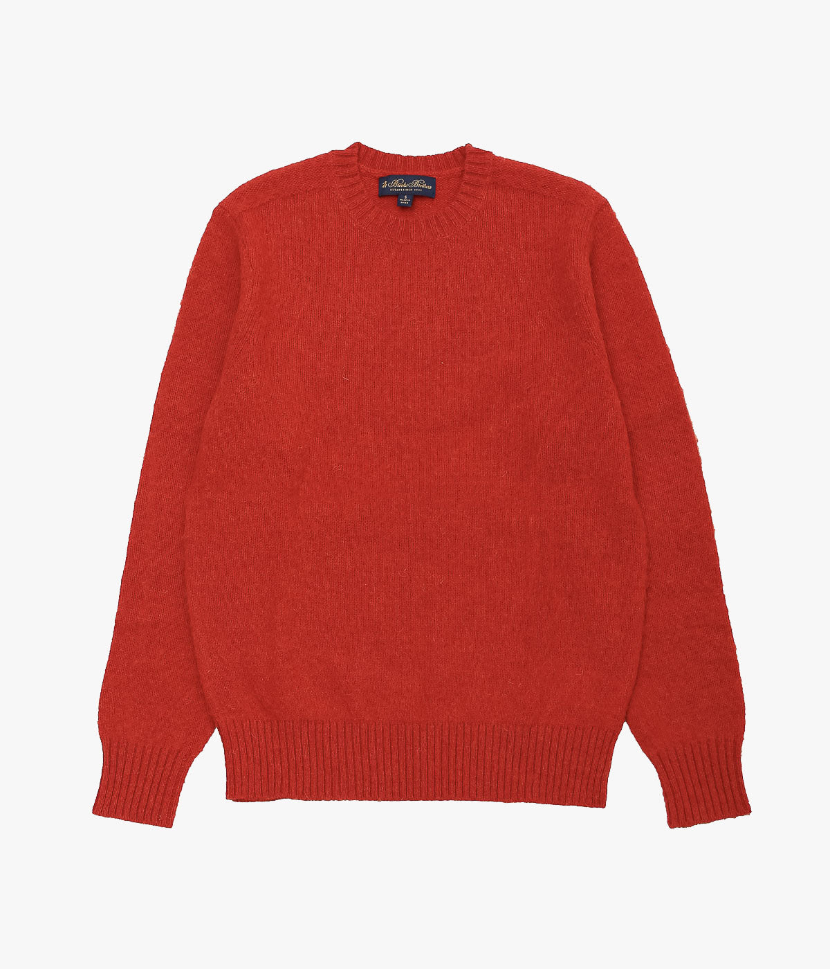 BROOKS BROTHERS ''BRUSHED WOOL CREW NECK SWEATER'' (BRANDY)