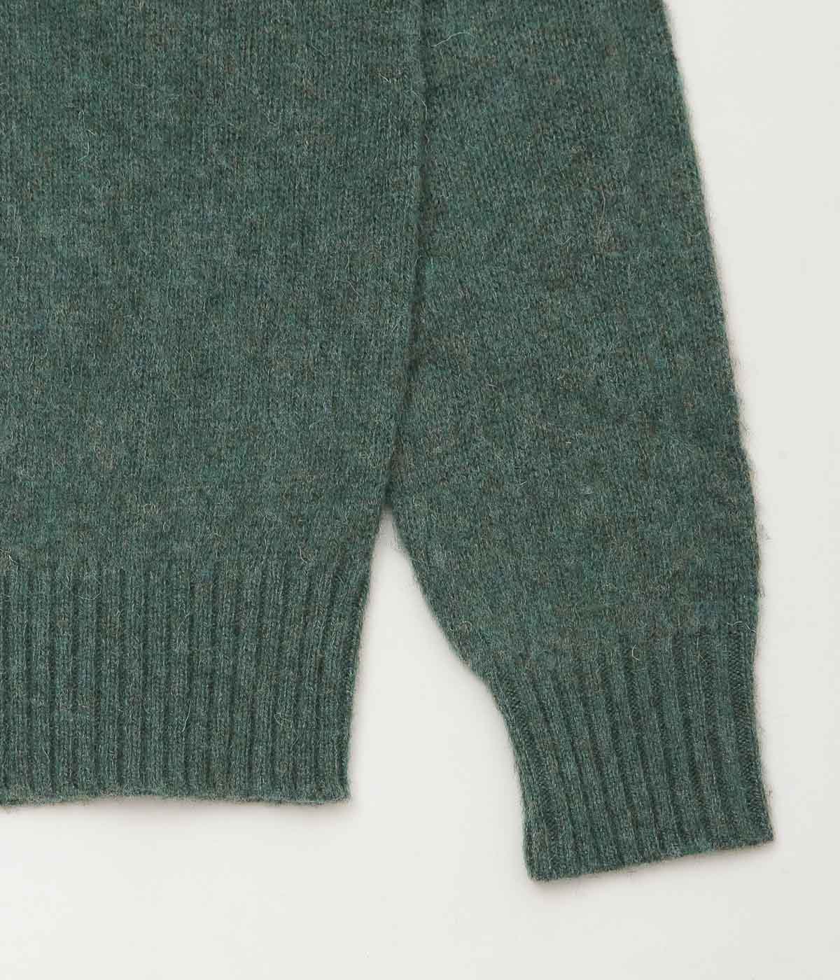 BROOKS BROTHERS ''BRUSHED WOOL CREW NECK SWEATER'' (HOLLY)