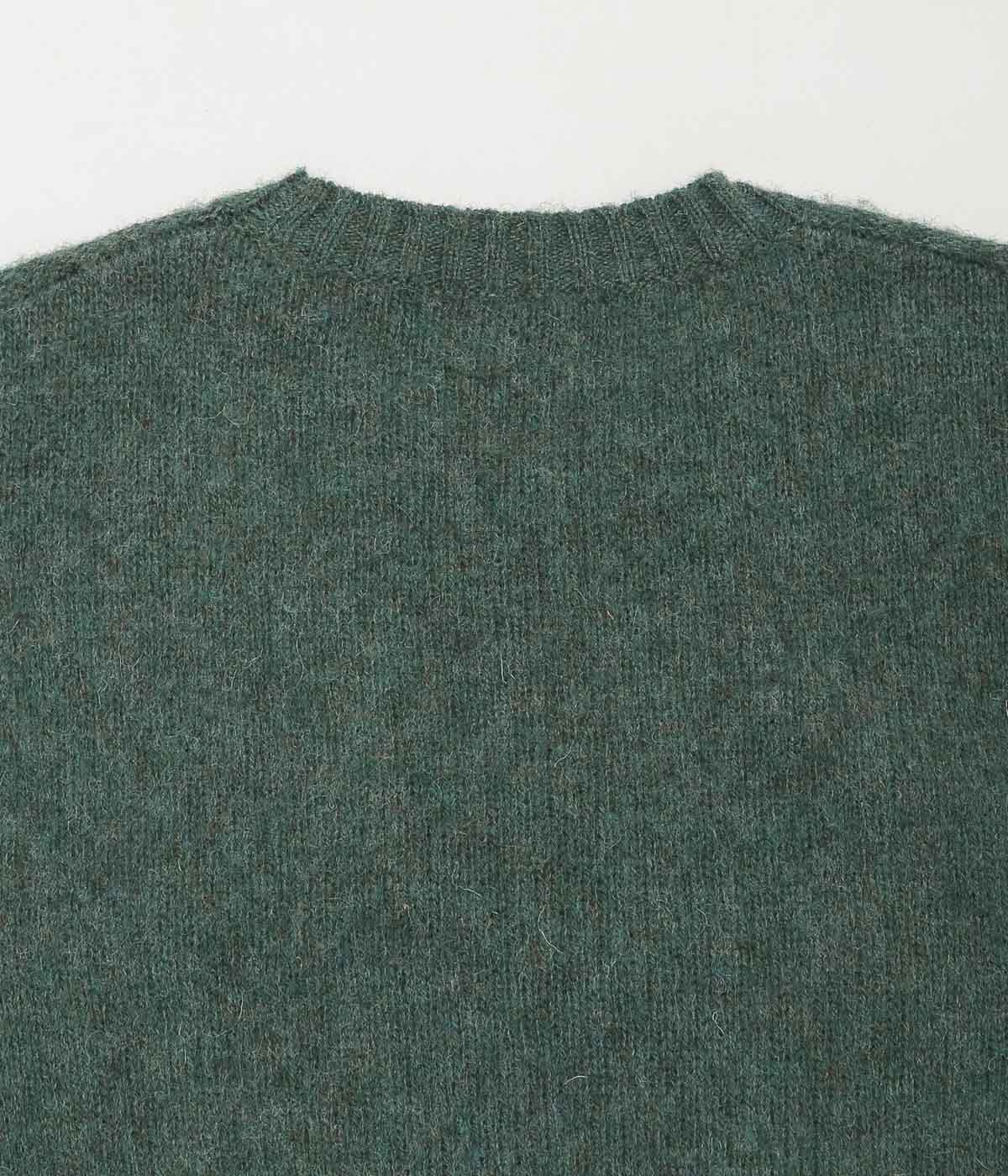 BROOKS BROTHERS ''BRUSHED WOOL CREW NECK SWEATER'' (HOLLY)