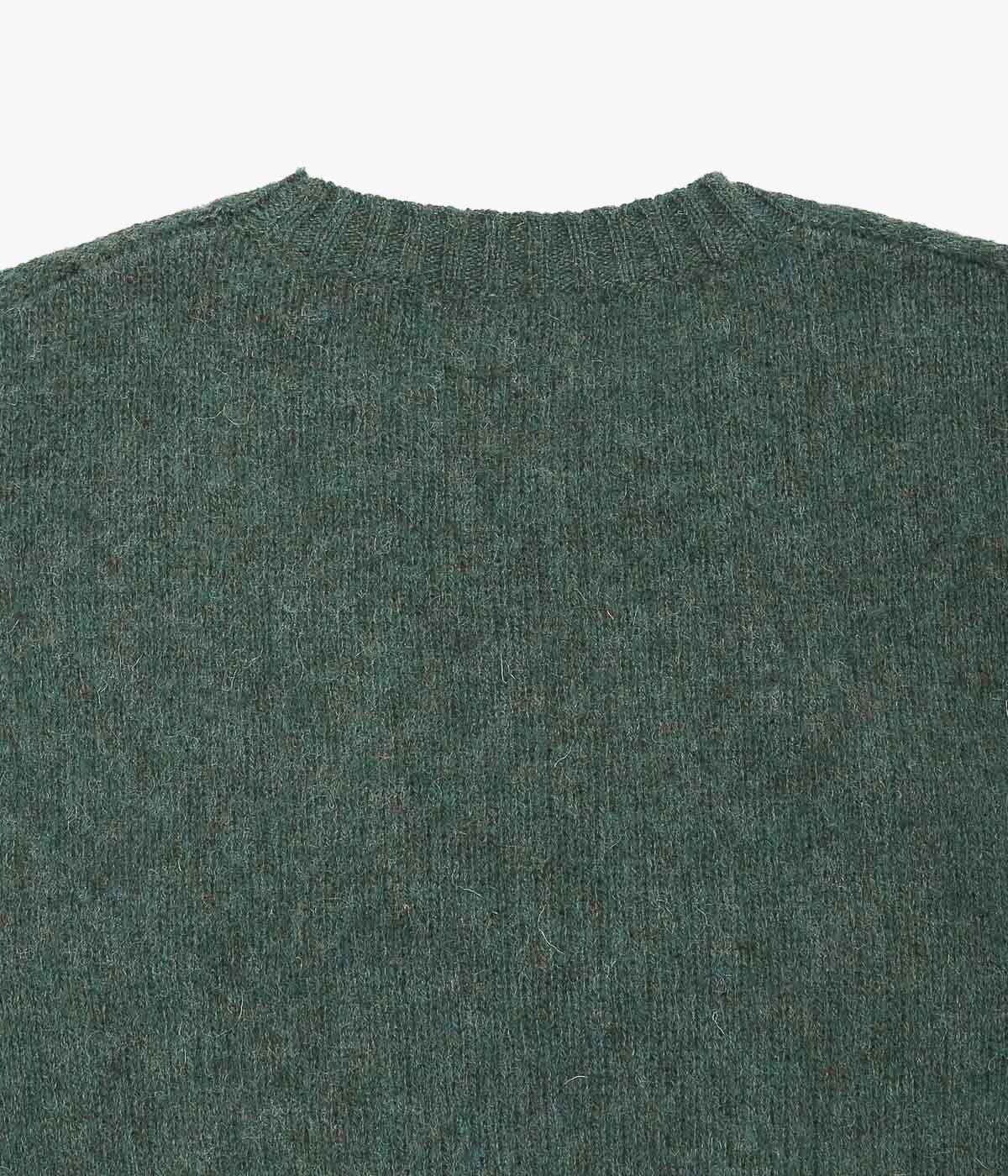 BROOKS BROTHERS ''BRUSHED WOOL CREW NECK SWEATER'' (HOLLY)
