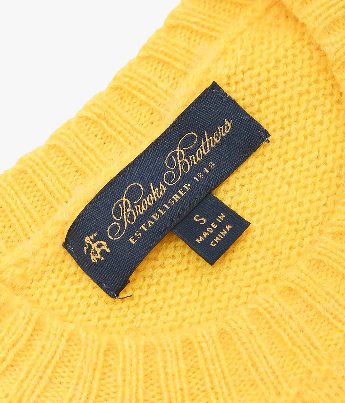 BROOKS BROTHERS ''BRUSHED WOOL CREW NECK SWEATER'' (YELLOW)