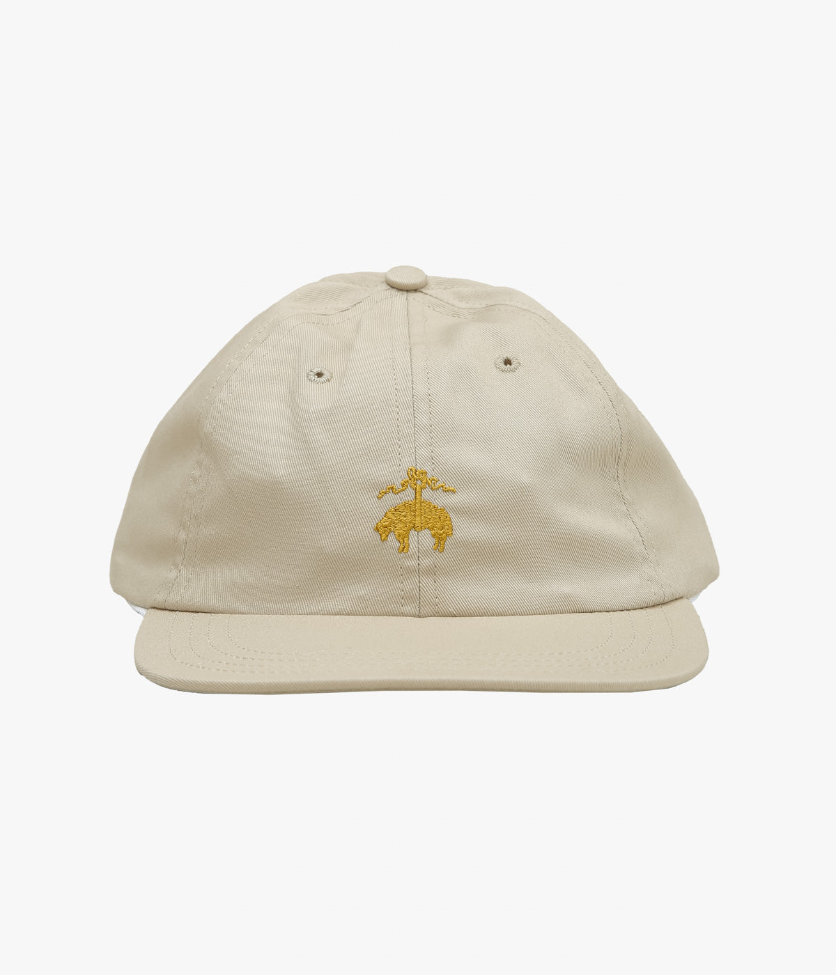 BROOKS BROTHERS ''COTTON TWILL GF LOGO BASEBALL CAP'' (KHAKI)