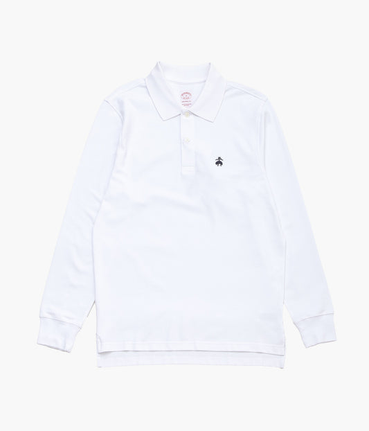 BROOKS BROTHERS ``GF POLO L/S'' (WHITE)