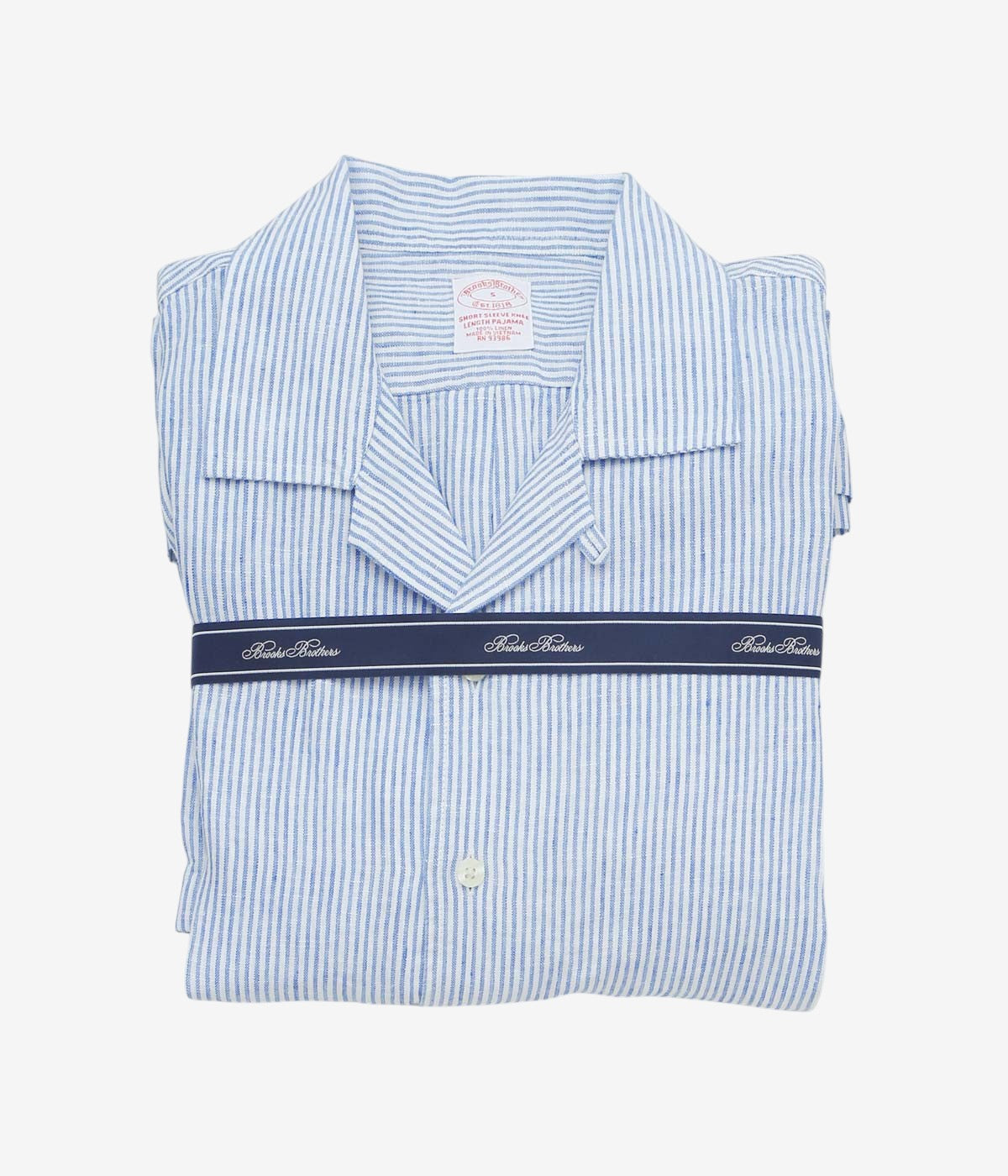 BROOKS BROTHERS ''LINEN SHORT PAJAMA '' (BLUE STRIPE)
