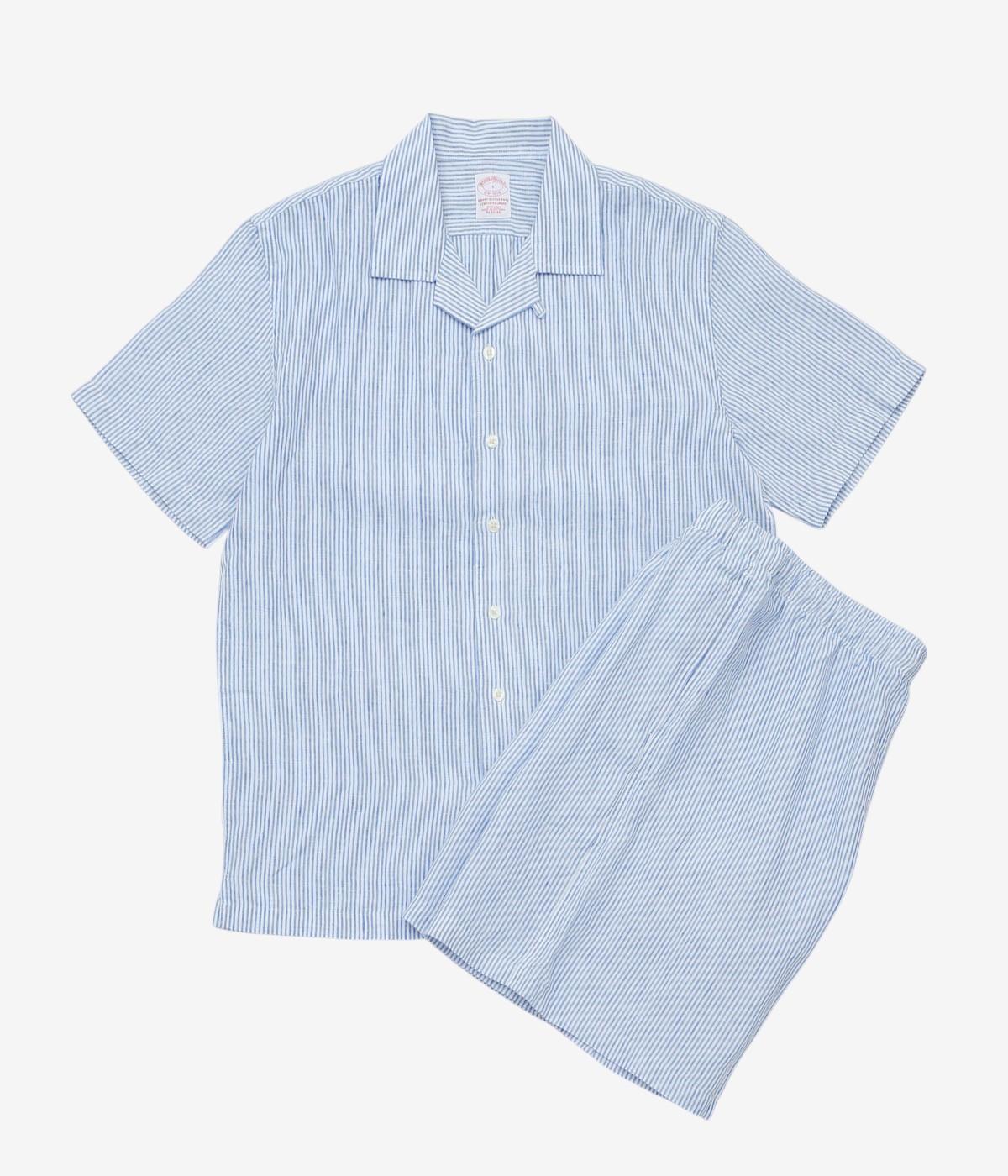 BROOKS BROTHERS ''LINEN SHORT PAJAMA '' (BLUE STRIPE)
