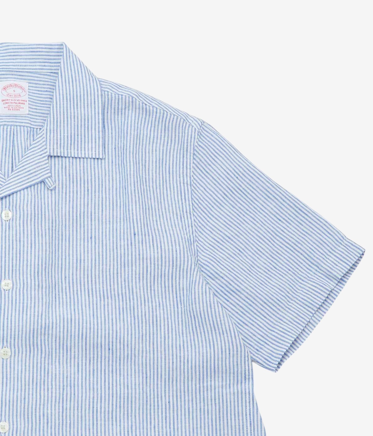 BROOKS BROTHERS ''LINEN SHORT PAJAMA '' (BLUE STRIPE)