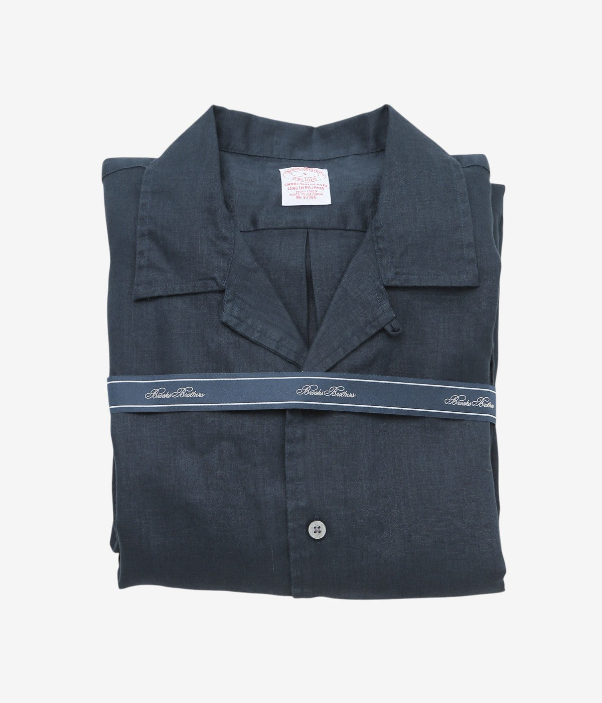 BROOKS BROTHERS "LINEN SHORT PAJAMA" (NAVY)