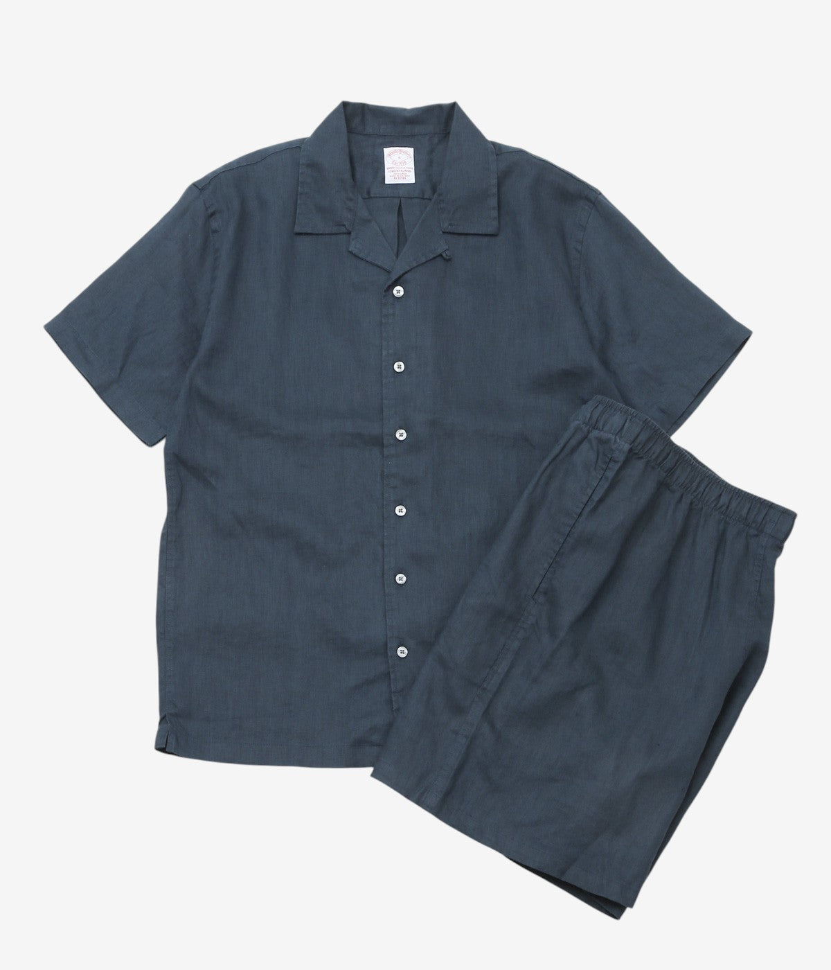 BROOKS BROTHERS "LINEN SHORT PAJAMA" (NAVY)