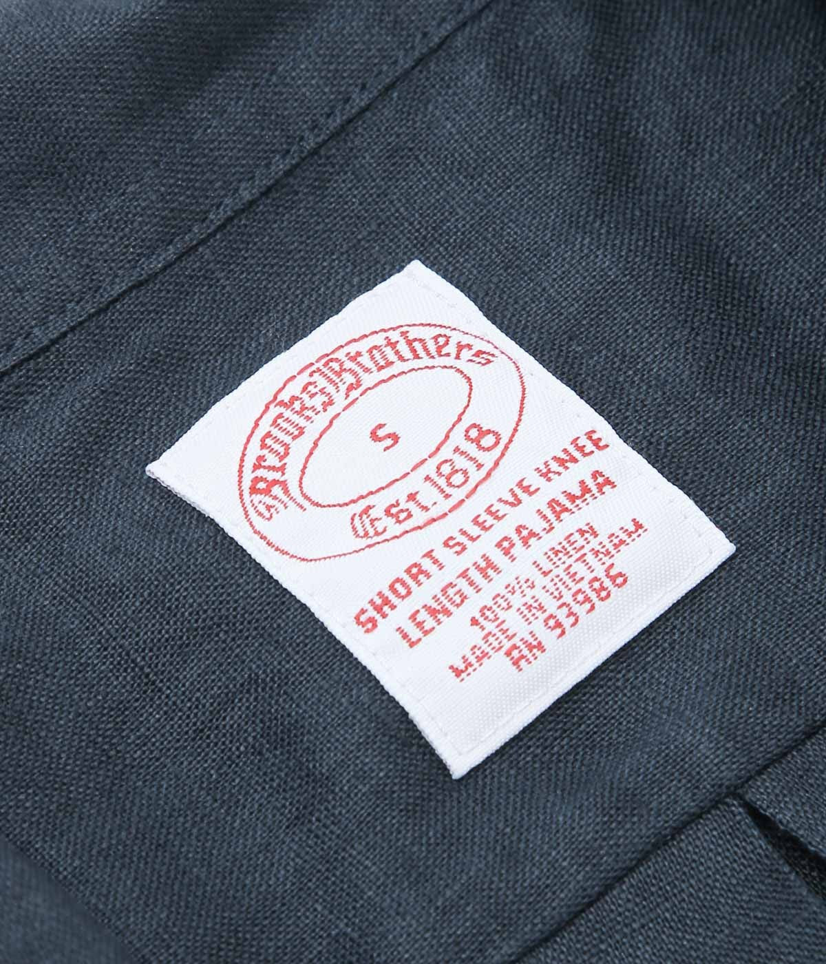 BROOKS BROTHERS "LINEN SHORT PAJAMA" (NAVY)