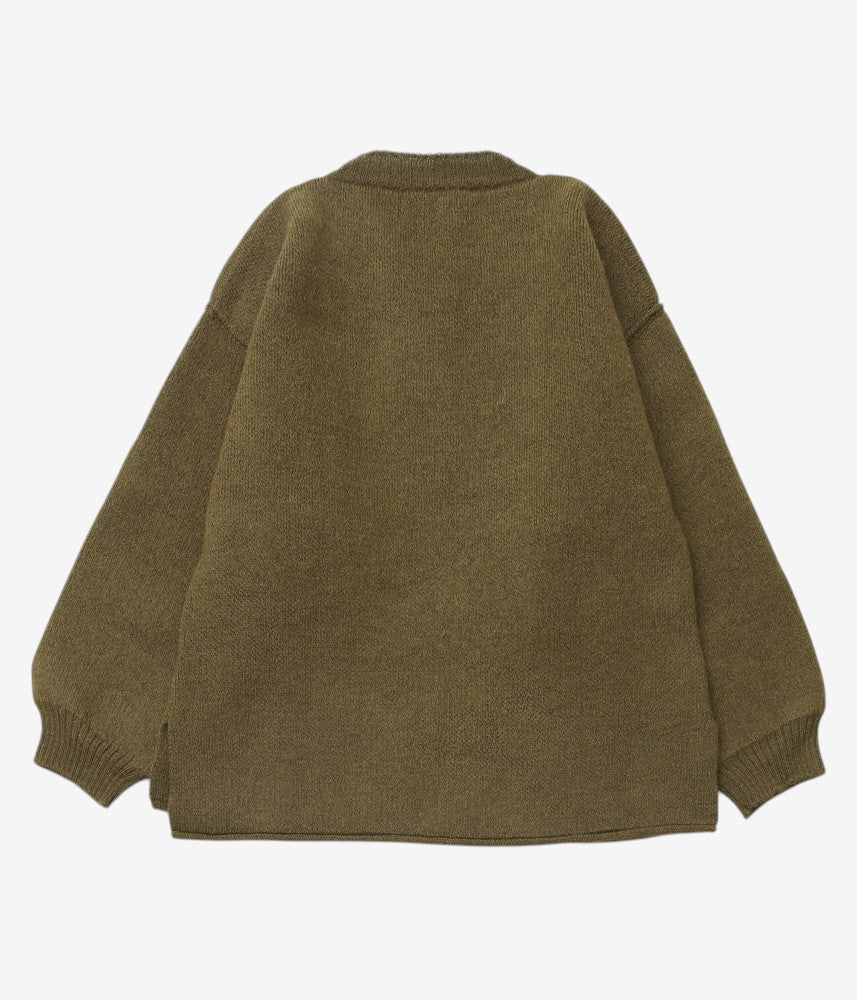 CAWLEY ''BRITISH MERINO WOOL MENS V-NECK JUMPER'' (OLIVE)