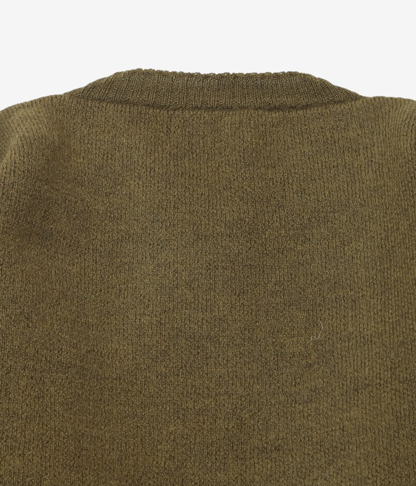 CAWLEY ''BRITISH MERINO WOOL MENS V-NECK JUMPER'' (OLIVE)