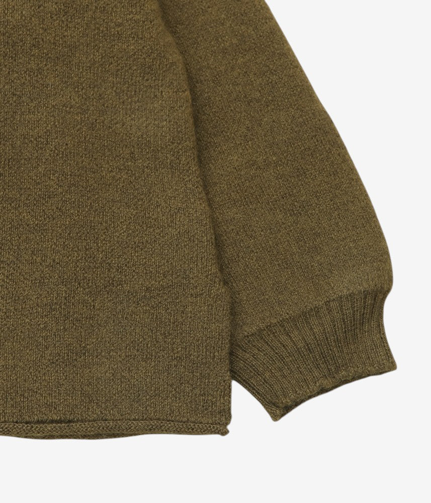CAWLEY ''BRITISH MERINO WOOL MENS V-NECK JUMPER'' (OLIVE)