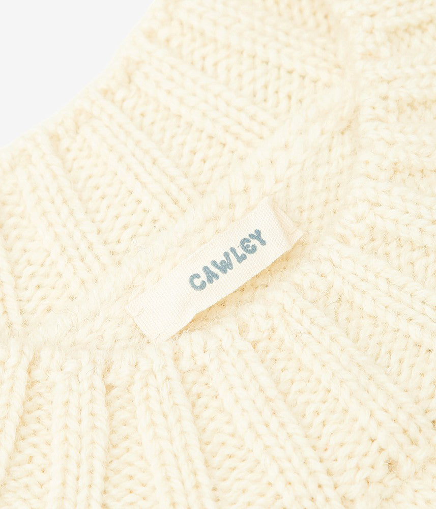 CAWLEY ''BRUSHED BRITISH WOOL MENS HORSE JUMPER'' (NATURAL/AUTUMN)